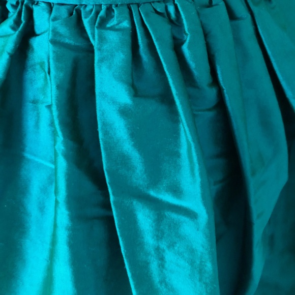 Like-New Silk-Taffeta Teal Party-Skirt by Skot - Picture 7 of 8
